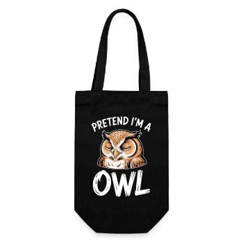 Owl Sayings Owl Funny Owls Gift - Gift Bag for Bottles - black - Front