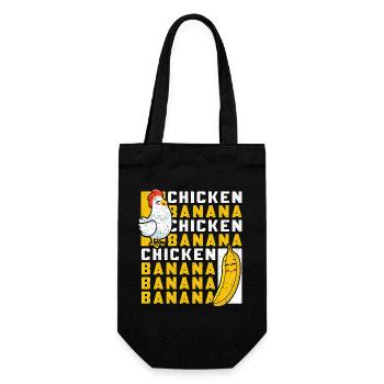 Chicken And Banana Dance Funny Fruit Meme - Gift Bag for Bottles - black - Front