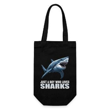 Sharks Shark - Gift Bag for Bottles - black - Front