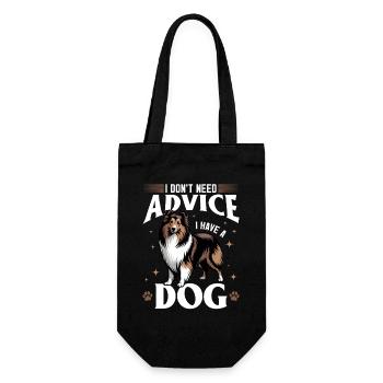 Shetland Sheepdog Sheltie Dog Breed - Geschenkbeutel für Flaschen - Schwarz - Vorne