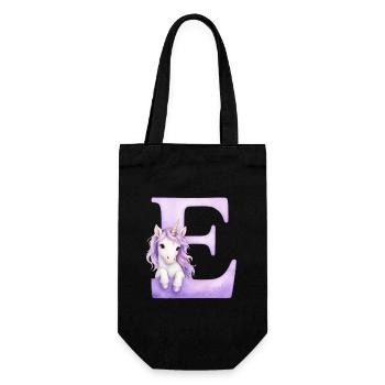 Lettre C Licorne Violette - Sac à bouteille - noir - Devant