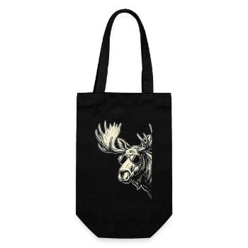 Moose mit Sonnenbrille Graphic - Geschenkbeutel für Flaschen - Schwarz - Vorne