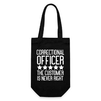 correctional officer the customer is never right - Gift Bag for Bottles - black - Front
