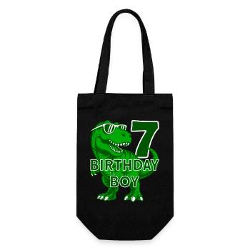 DINO 7 ANS DINOSAURE 7E ANNIVERSAIRE - Sac à bouteille - noir - Devant