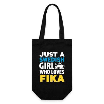 Just A Swedish Girl Who Love Fika - Sweden Pride - Sac à bouteille - noir - Devant