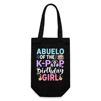 Abuelo of The K-Pop Birthday Girl - Geschenkbeutel für Flaschen - Schwarz - Vorne