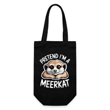 Meerkat Sayings Funny Meerkat Gift - Gift Bag for Bottles - black - Front