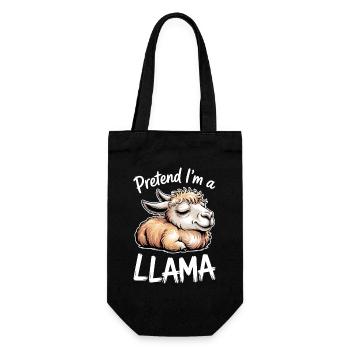 Llama Sayings Llamas Funny Llama Gift - Gift Bag for Bottles - black - Front