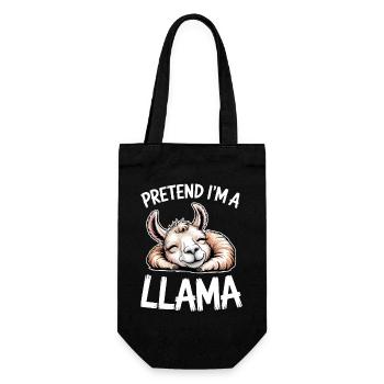 Llama Sayings Llamas Funny Llama Gift - Gift Bag for Bottles - black - Front