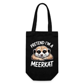 Meerkat Sayings Funny Meerkat Gift - Gift Bag for Bottles - black - Front