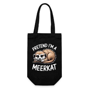 Meerkat Sayings Funny Meerkat Gift - Gift Bag for Bottles - black - Front