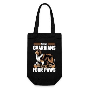 Shetland Sheepdog Sheltie Dog Breed - Geschenkbeutel für Flaschen - Schwarz - Vorne