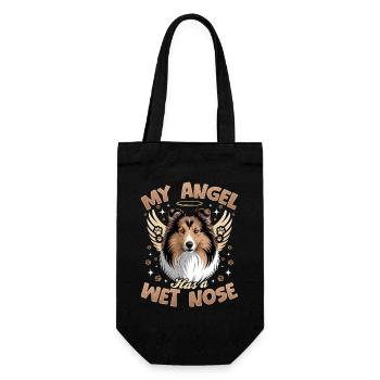 Chien Shetland Sheltie Race - Sac à bouteille - noir - Devant