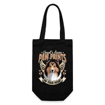 Shetland Sheepdog Sheltie Dog Breed - Geschenkbeutel für Flaschen - Schwarz - Vorne
