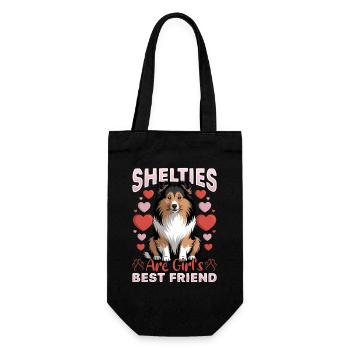 Chien Shetland Sheltie Race - Sac à bouteille - noir - Devant