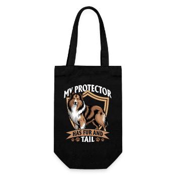 Shetland Sheepdog Sheltie Dog Breed - Geschenkbeutel für Flaschen - Schwarz - Vorne
