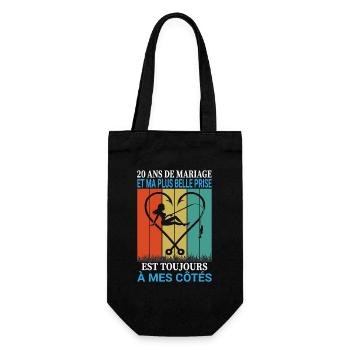 Pêche Pêcheur Cadeau humour personnalisé - Sac à bouteille - noir - Devant