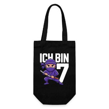 Ich bin 7 siebter Geburtstag Ninja - Gift Bag for Bottles - black - Front
