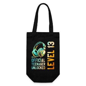 13e anniversaire Garçon Fille Adolescent Niveau 2013 - Sac à bouteille - noir - Devant