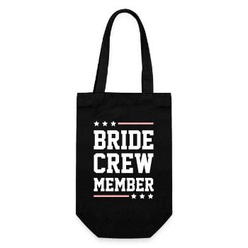 Bride Crew - Gift Bag for Bottles - black - Front