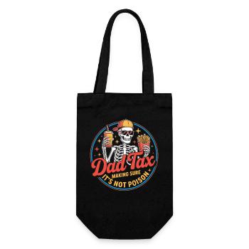 Dad Tax Snack Skeleton - Gift Bag for Bottles - black - Front