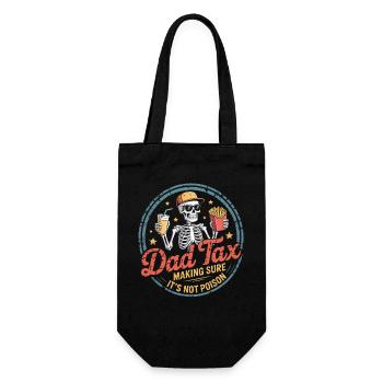 Dad Tax: Not Poison Skeleton - Gift Bag for Bottles - black - Front