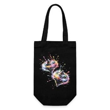 Mehrfarbige Drehkerle-Splash-Kunst - Geschenkbeutel für Flaschen - Schwarz - Vorne