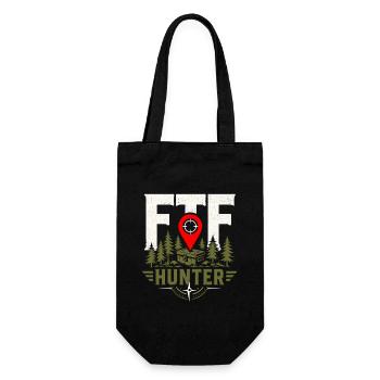 FTF Hunter GPS Treasure Hunting Design - Gift Bag for Bottles - black - Front