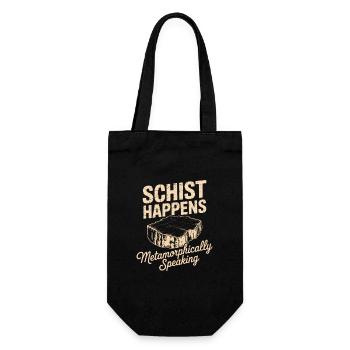 Schist Happens Metaphorically Speaking - Gift Bag for Bottles - black - Front