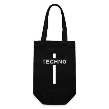Techno Religion – Techno-Rave-Outfit - Geschenkbeutel für Flaschen - Schwarz - Vorne