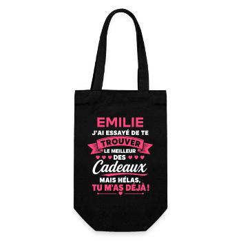 Emilie Cadeaux: Tu M’as Déjà - Sac à bouteille - noir - Devant