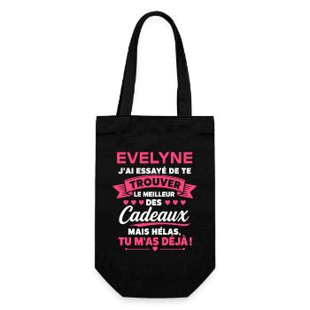 Evelyne: Le meilleur des cadeaux déjà - Sac à bouteille - noir - Devant