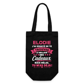 Elodie: Cadeaux Déjà Trouvés - Sac à bouteille - noir - Devant