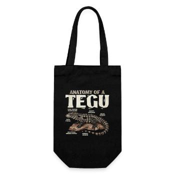 Die Anatomie eines Tegus - Geschenkbeutel für Flaschen - Schwarz - Vorne
