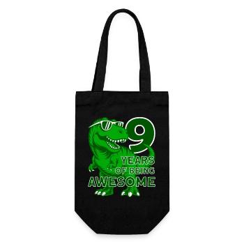 DINO 9 ANS DINOSAURE 9E ANNIVERSAIRE - Sac à bouteille - noir - Devant