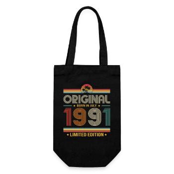 Cadeau du 35e anniversaire Millésime de juillet 1991 - Sac à bouteille - noir - Devant