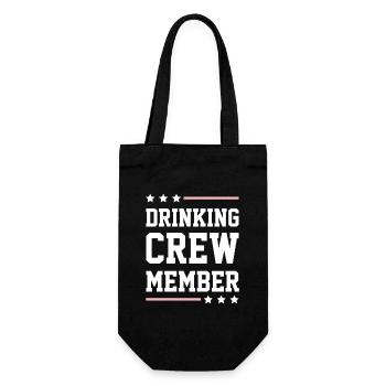 Drinking Crew - Geschenkbeutel für Flaschen - Schwarz - Vorne