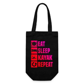 Gift idea for the kayak fan with whitewater kayak - Gift Bag for Bottles - black - Front