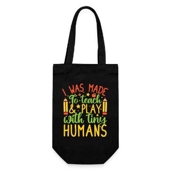 Enseignante de maternelle Enseignante et de jeu Enseignante de maternelle - Sac à bouteille - noir - Devant
