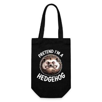 Igel Sprüche Igel Lustiges Igel Geschenk - Geschenkbeutel für Flaschen - Schwarz - Vorne