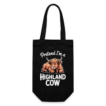 Scottish Highland Cattle Sayings Funny Gift - Gift Bag for Bottles - black - Front