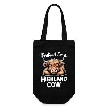Scottish Highland Cattle Sayings Funny Gift - Gift Bag for Bottles - black - Front