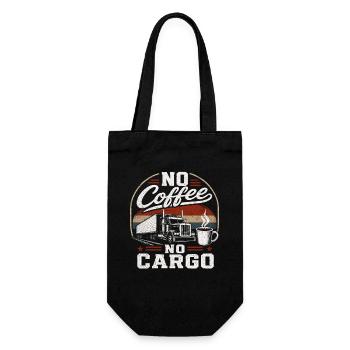 Chauffeur de café et camion - Sac à bouteille - noir - Devant