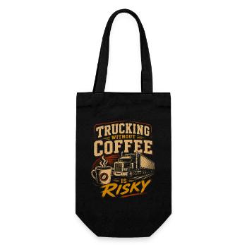 Trucks Drivers Transport Logistics - Gift Bag for Bottles - black - Front