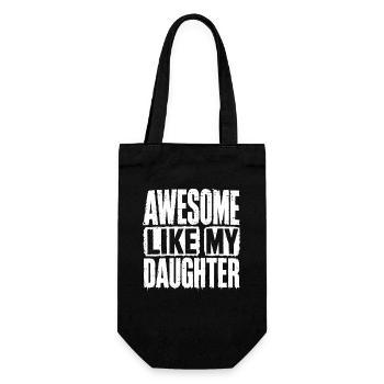 Awesome Like My Daughter - Geschenkbeutel für Flaschen - Schwarz - Vorne