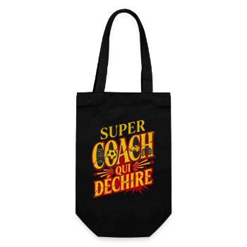 Super Coach Football Qui Déchire - Sac à bouteille - noir - Devant