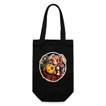 Lapin Lunaire avec Fromage de Lune et Corbeau - Sac à bouteille - noir - Devant