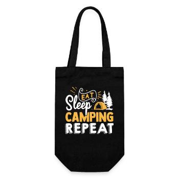 Camping Bonfire Camp Life Forest Camper - Geschenkbeutel für Flaschen - Schwarz - Vorne