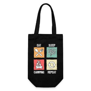 Camping Bonfire Camp Life Forest Camper - Geschenkbeutel für Flaschen - Schwarz - Vorne
