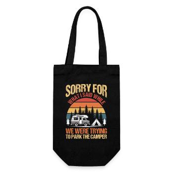 Camping Bonfire Camp Life Forest Camper - Gift Bag for Bottles - black - Front